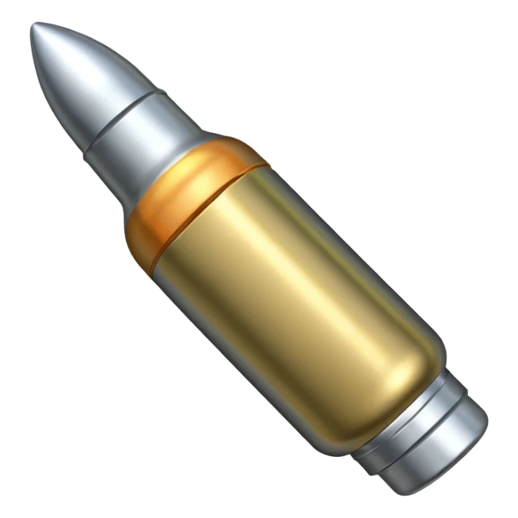 a single bullet sligly ratated to the right side sticker