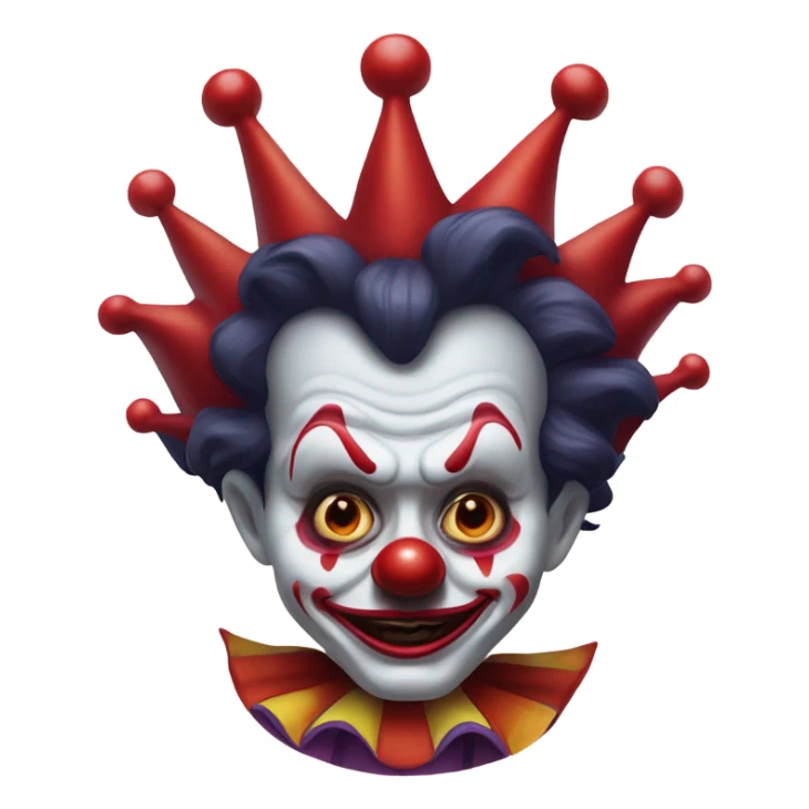 clown demon who resembles nole musk sticker