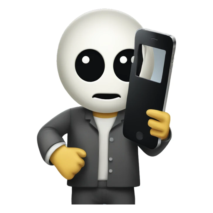 jigsaw from the movie SAW holding a smartphone sticker