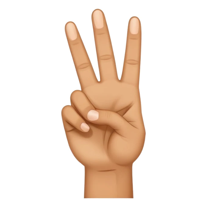 Peace sign with thumb sticking out sticker