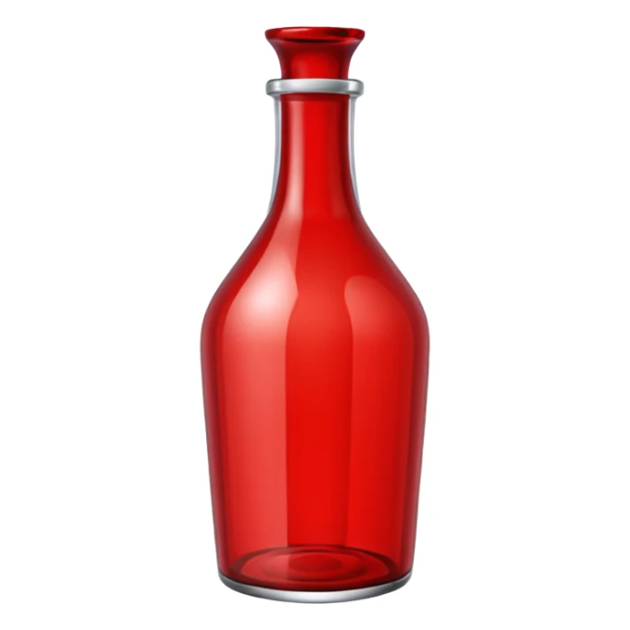Glass Bottle Vase red  sticker