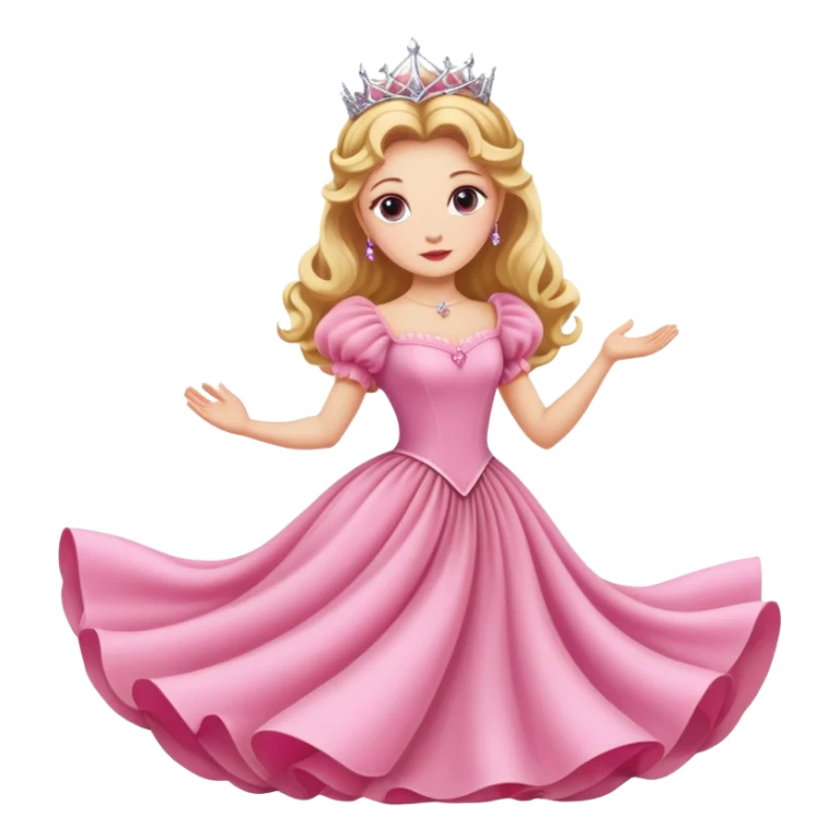Glinda in a pink dress sticker