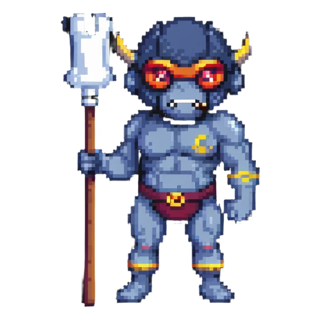 Cyclops with club sticker