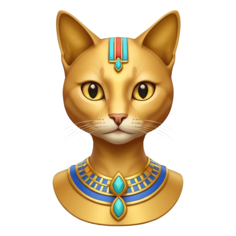 cat wear Bust of Nefertiti sticker