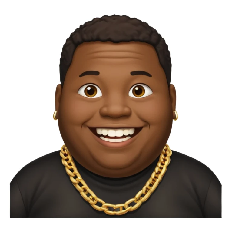 Fat black man with half of missing front tooth sticker