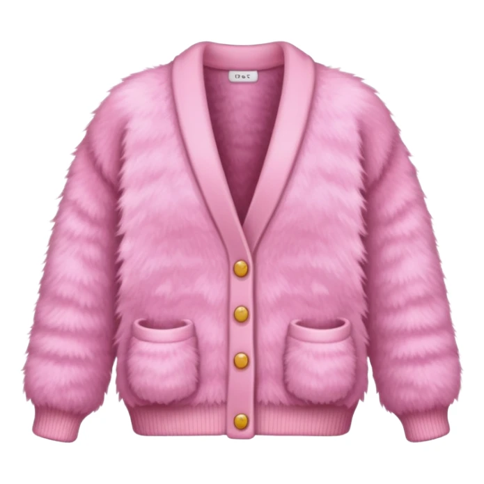 A pink furry cardigan  sticker