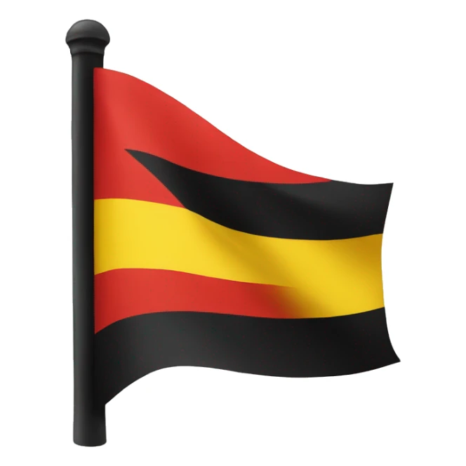 Black Yellow Red flag  sticker