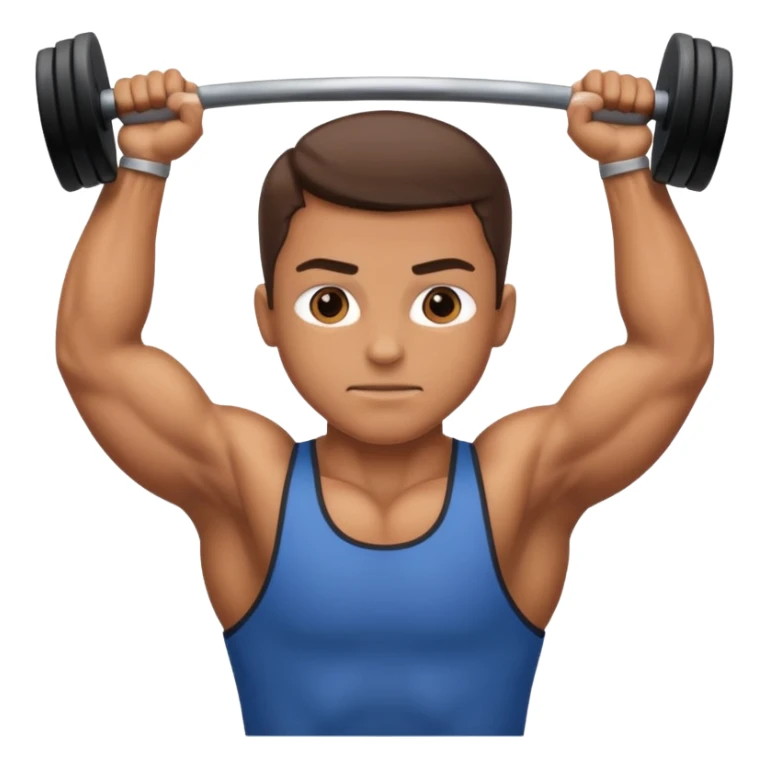 an person lifting weights sticker