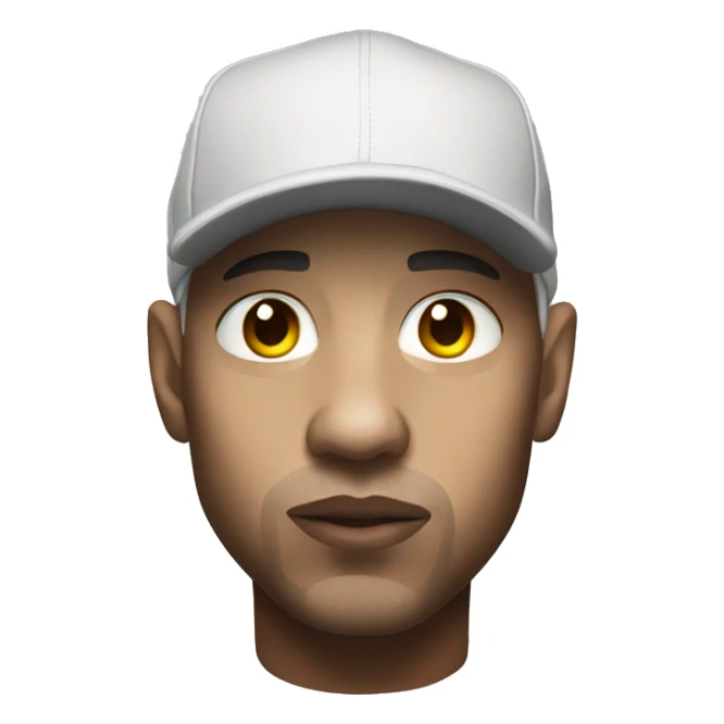 
rapper eminem with realistic shadow and glow skin details,  sticker