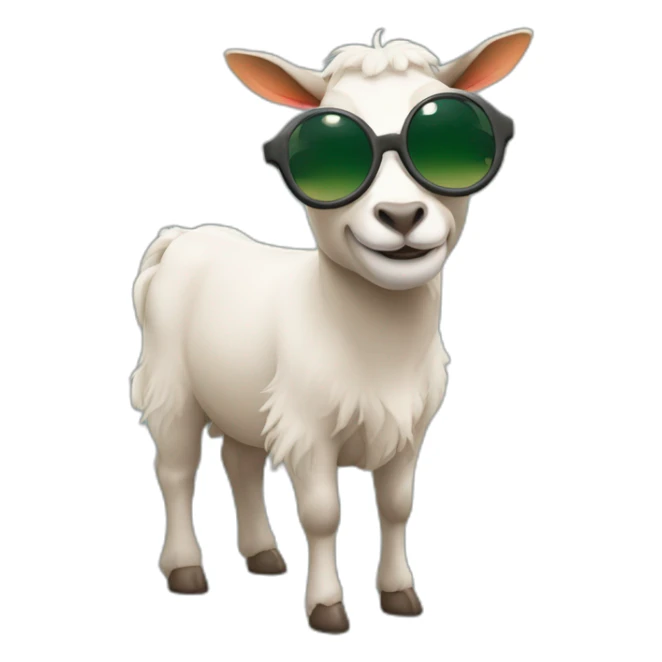 Cabra con lentes de sol sacando la lengua sticker