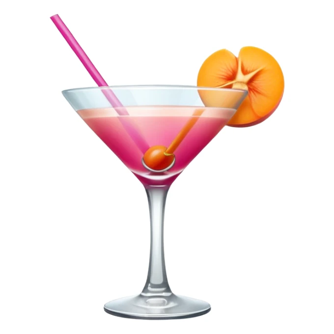 cocktail drink hot pink with an apricot daiquiri glass  sticker