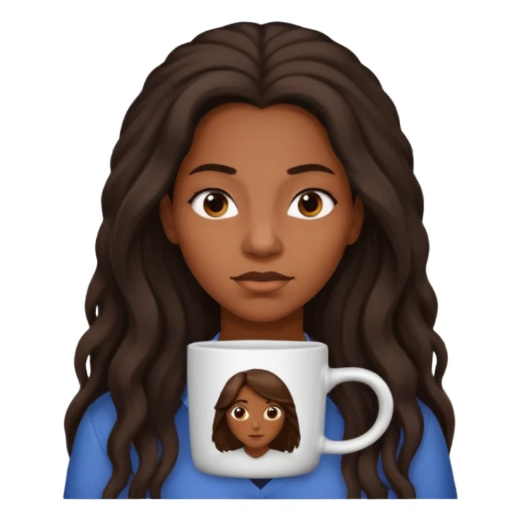Long haired black Woman on a mug shot sticker