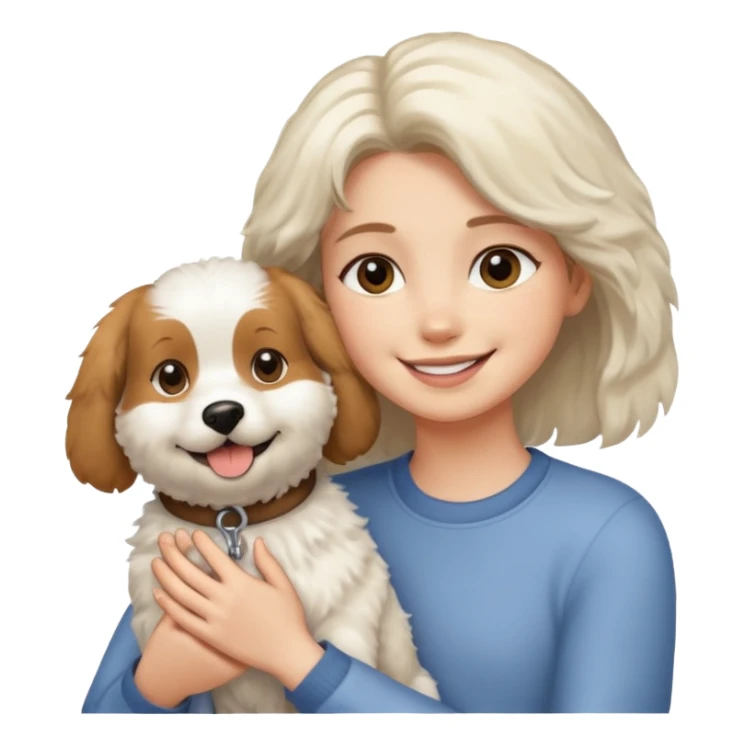 emoji to show that something is really soft, make it with someone petting a dog sticker