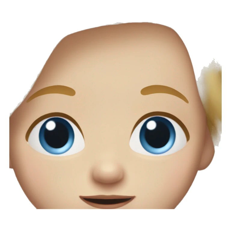 Boy blonde toddler auburn hair blue eyes sticker