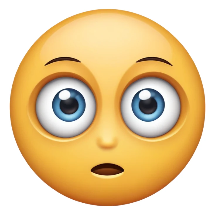 two eyes looking in different directions, separated, fun and cute sticker