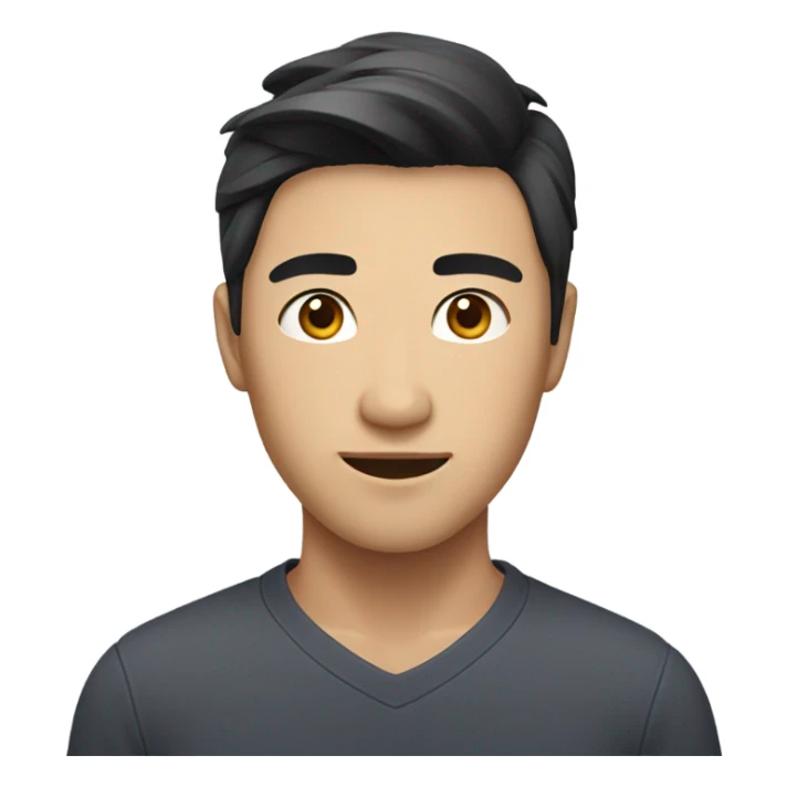 Beautiful asian man sticker