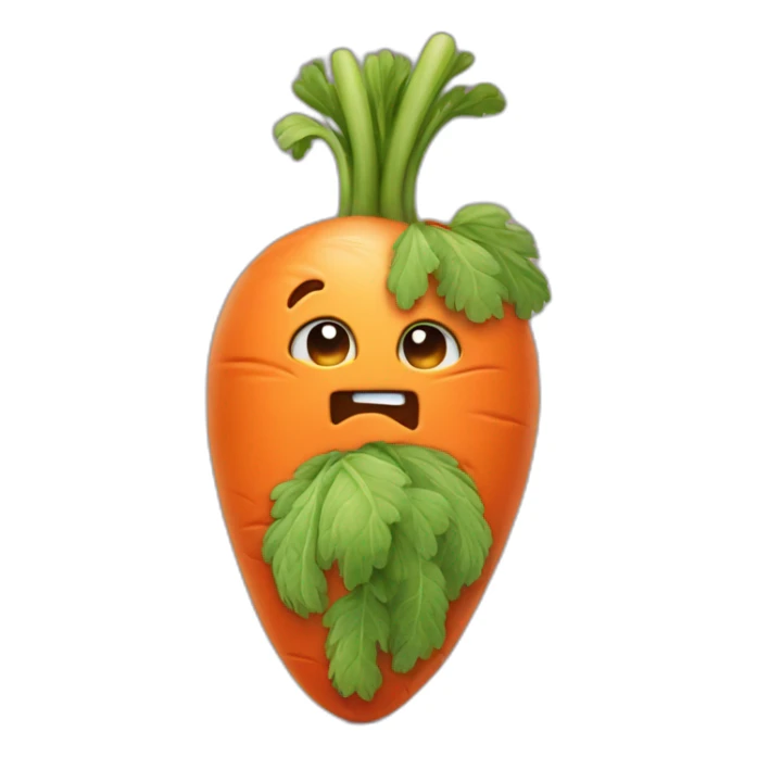 disappointed carrot who'd undergone break up sticker