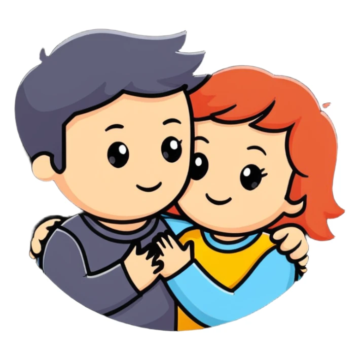 loving couple, spouse to spouse sticker