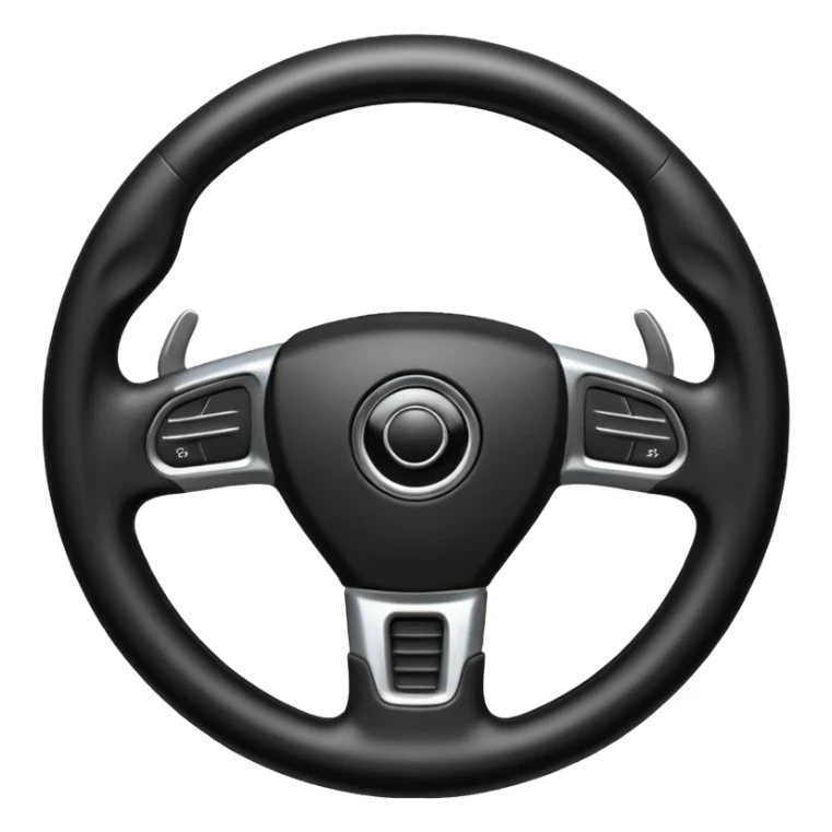 Create a emoji of car steering sticker