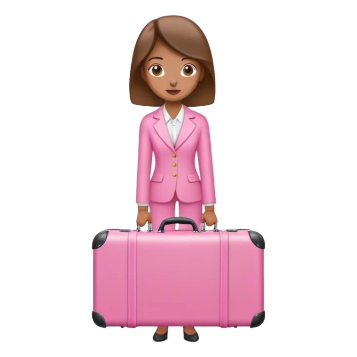 Woman with pink Suitcase sticker