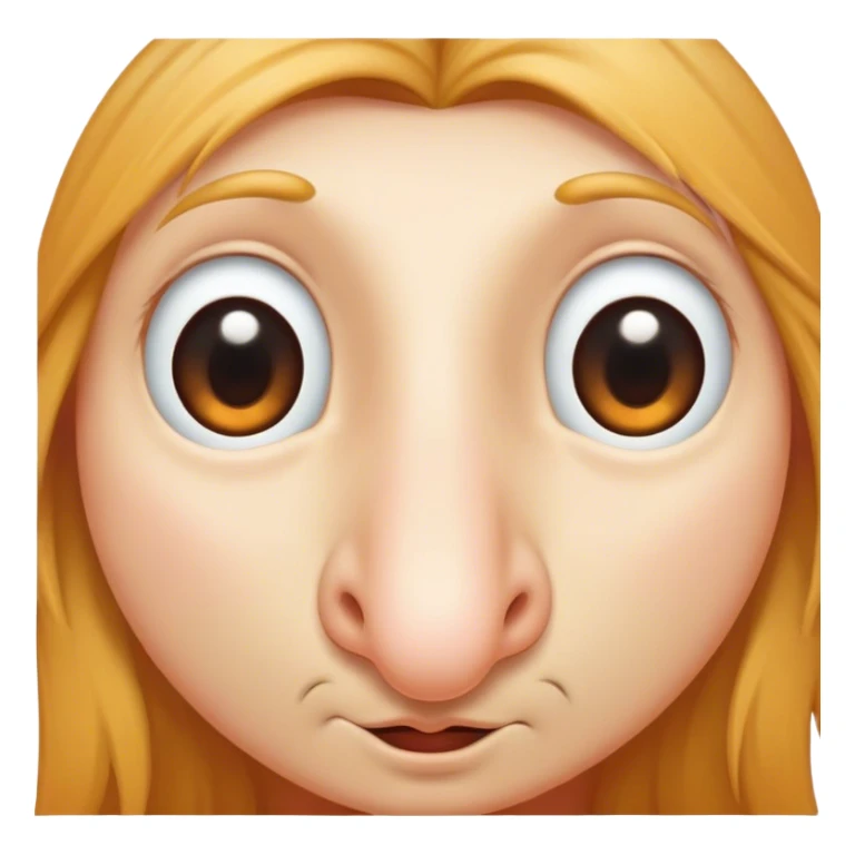 just a large nose with hair poking out the nostrils  sticker