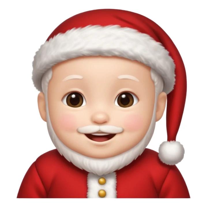 a baby wearing santa clothes sticker