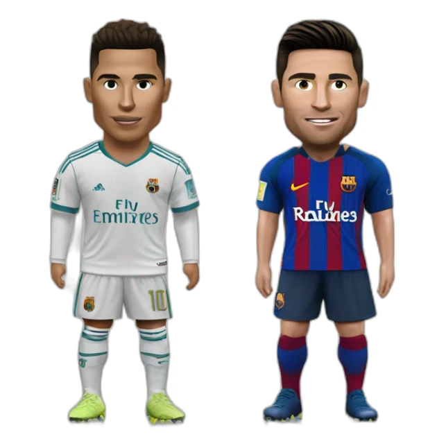 Cristiano ronaldo in lionel messi sticker