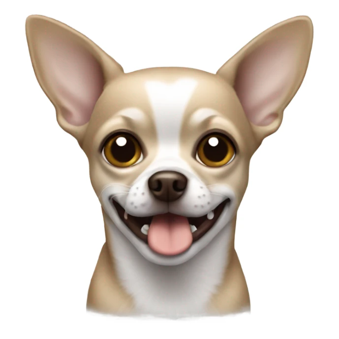 grey chihuahua that have brown hole dougnut sticker