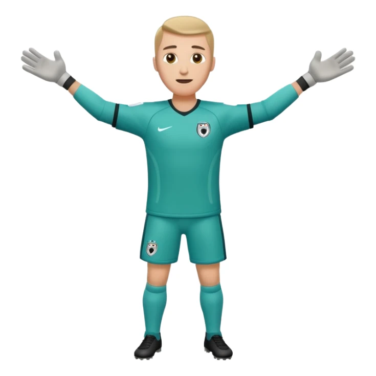 soccer goalkeeper full body arms out wide sticker