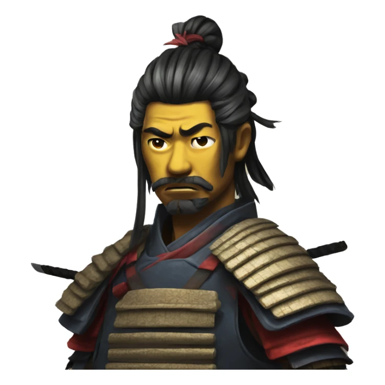 Apocalyptic Samurai Portrait sticker