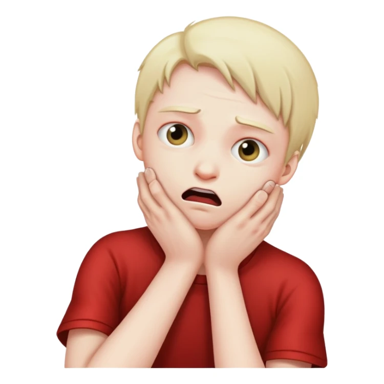 person strangling self out of distraction sticker