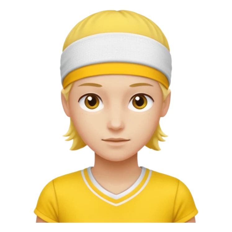 tennisplayer with sweatband, yellow color. sticker