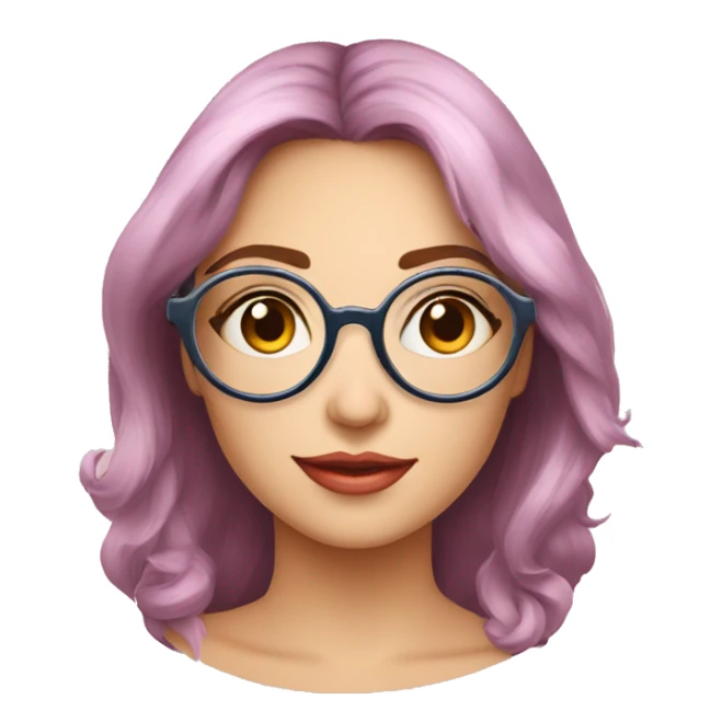 lunette ronde et petite pour vielle dame sticker