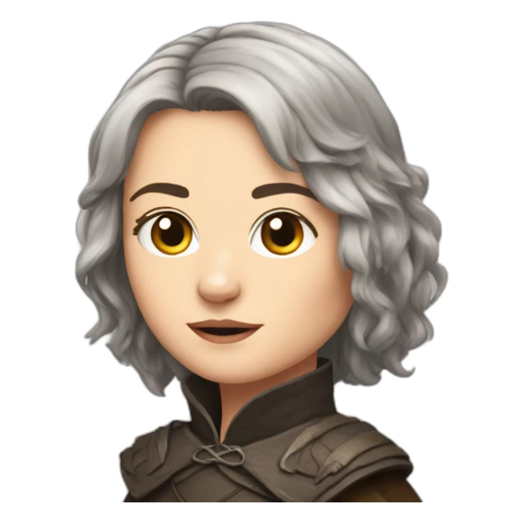 Arya of game of throne like a cat sticker