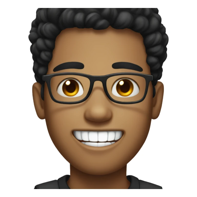 black haired boy with glasses and buck teeth white skin sticker