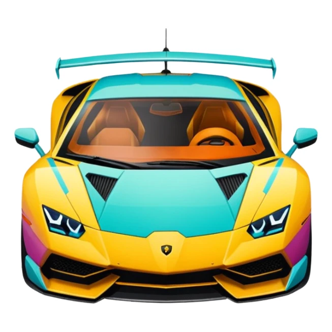 A retro sticker of a Lamborghini Sian sticker
