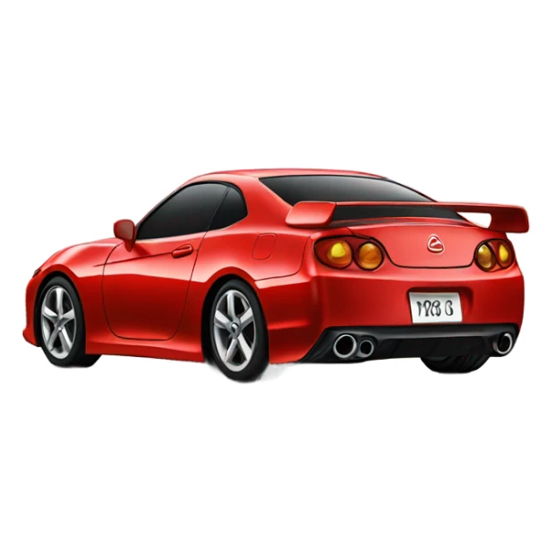 sports japanese red car sticker