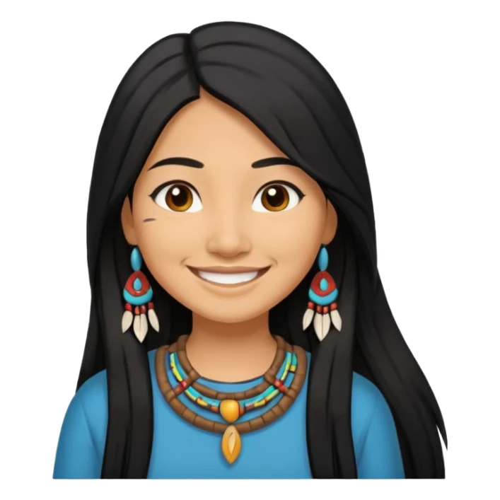 Create an Maliseet First Nation woman emoji based on my pictures sticker