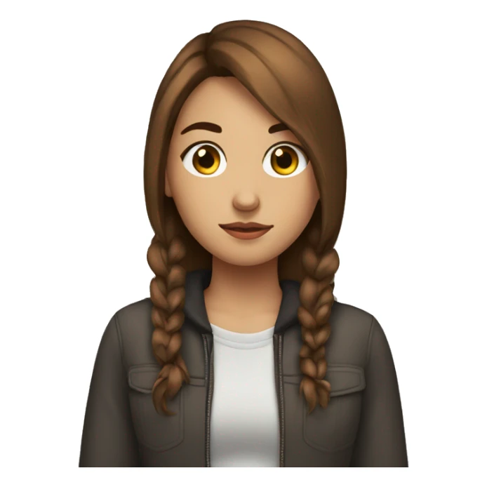 Depression realest girl with brown hair sticker