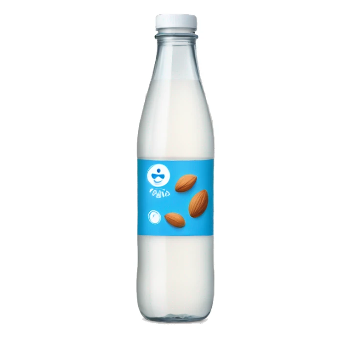 Bottle of almond water sticker