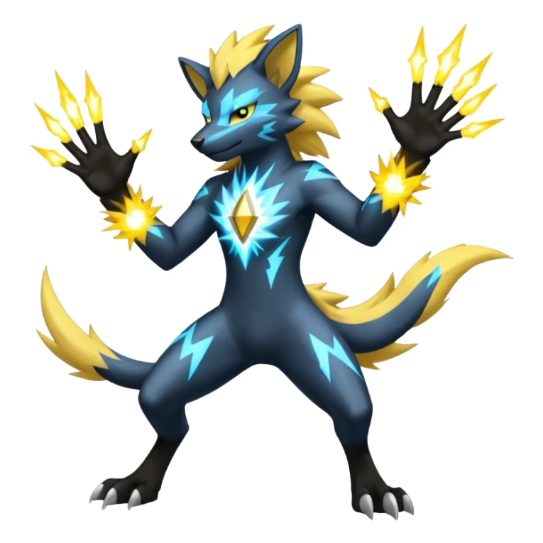 Luxray-Zeraora-Manectric-fusion (full body) sticker