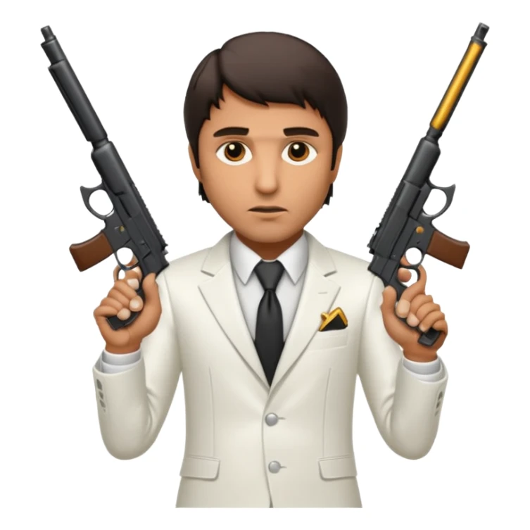tony montana con su sicatriz sticker