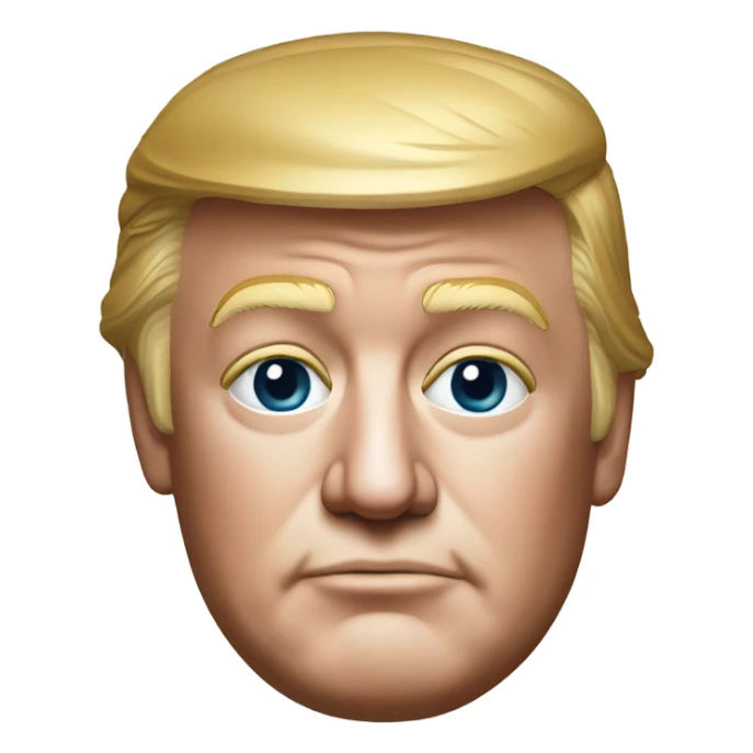 realistic face donald trump highly detailed sticker