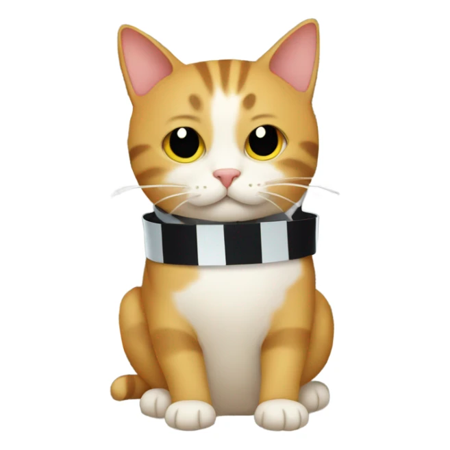 cat wearing a film strip  sticker