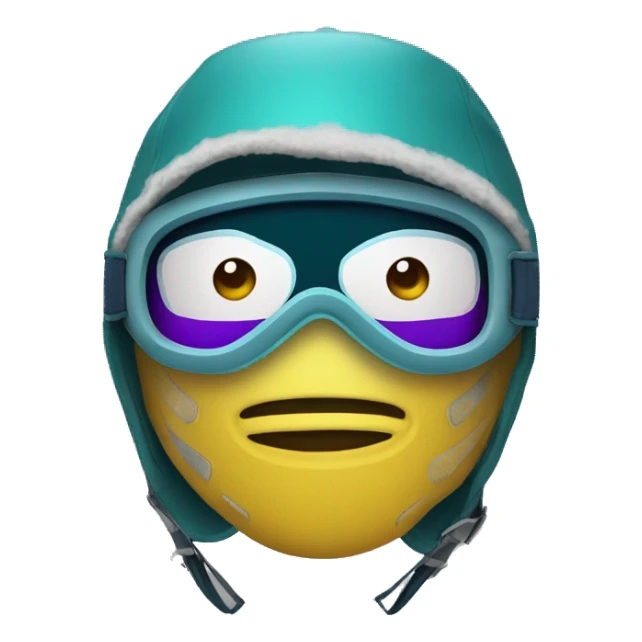 Personne masqué avec une cagoule et un masque de ski sticker