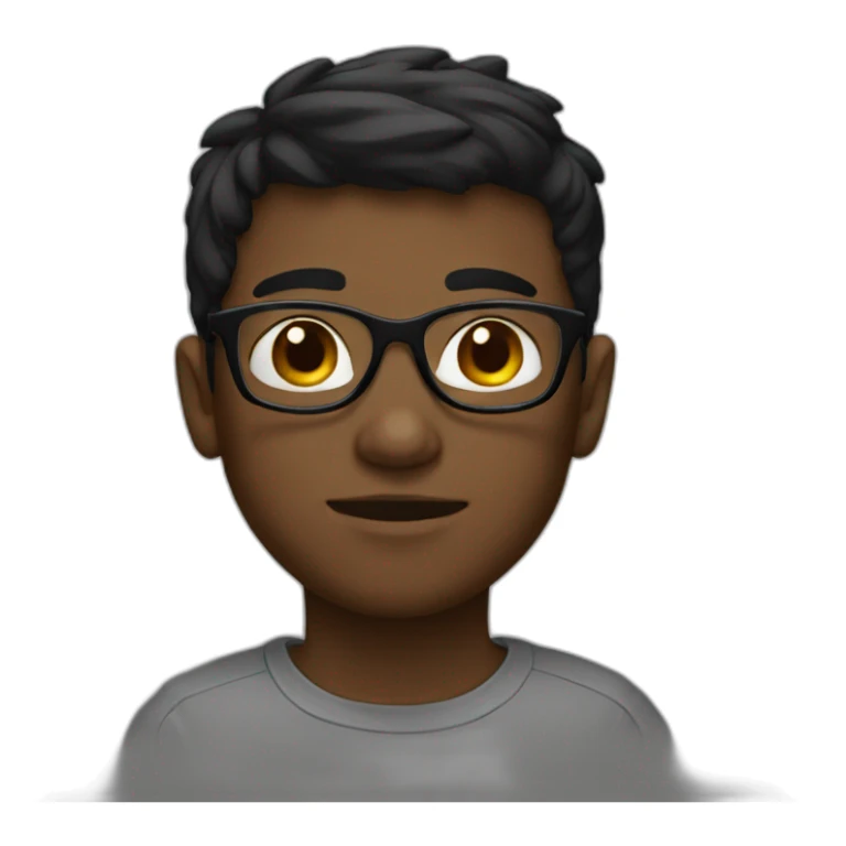 BOY WEAR A BLACK SOUTH AND ABLACK GLASESS sticker