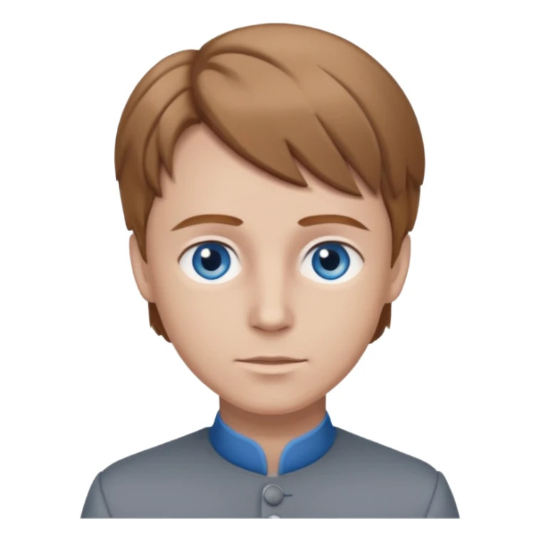 Servant Boq from Wicked with Blue eyes, light brown hair, grey outfit sticker