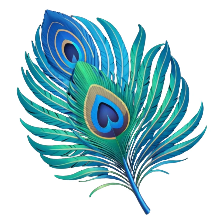 Peacock feather sticker