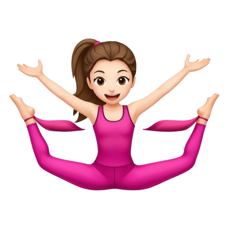 girl doing the splits with tongue out sticker
