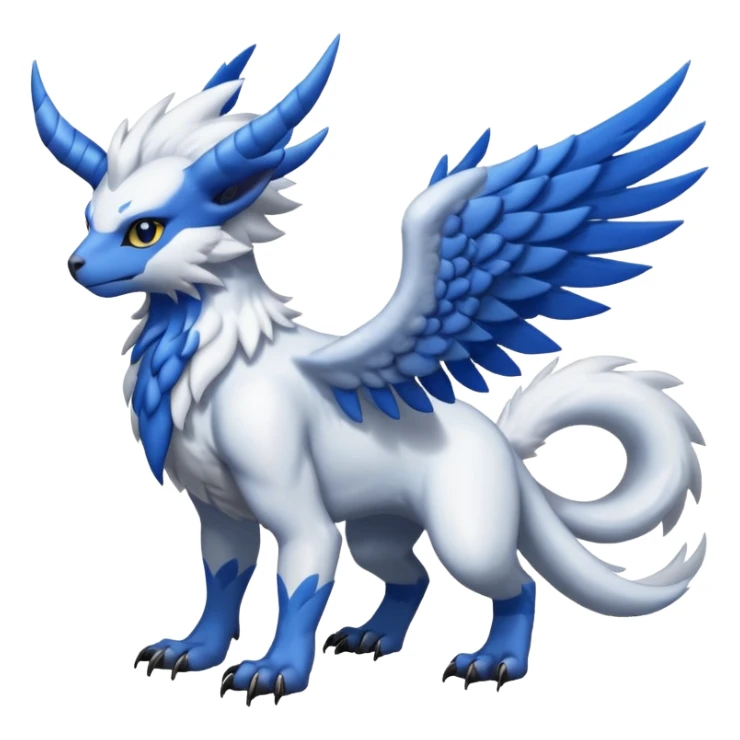 Garurumon-Trico-Absol-fusion-creature (full body sticker
